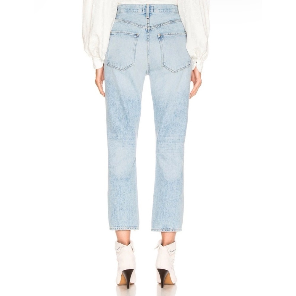 Agolde ‘Riley’ Distressed High Rise Slim Jeans - Picture 3 of 4